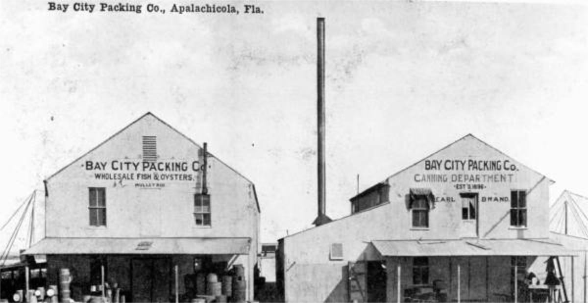 Buildings of the Bay City Packing Co. in Apalachicola, Florida. 1910 (circa). State Archives of Florida, Florida Memory.
